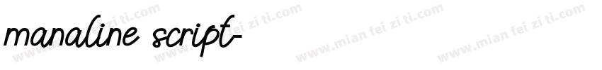 manaline script字体转换
